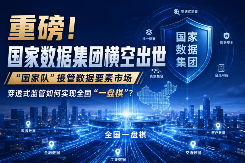 国家数据集团横空出世：“国家队”接管数据要素市场，穿透式监管如何实现全国“一盘棋”？